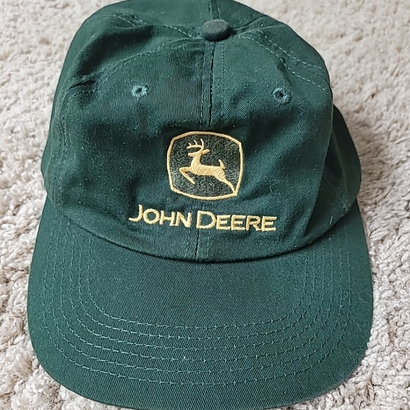 John Deere Trucker Cap Hat Adjustable Yellow Green Tractor Outdoor - Picture 1 of 4